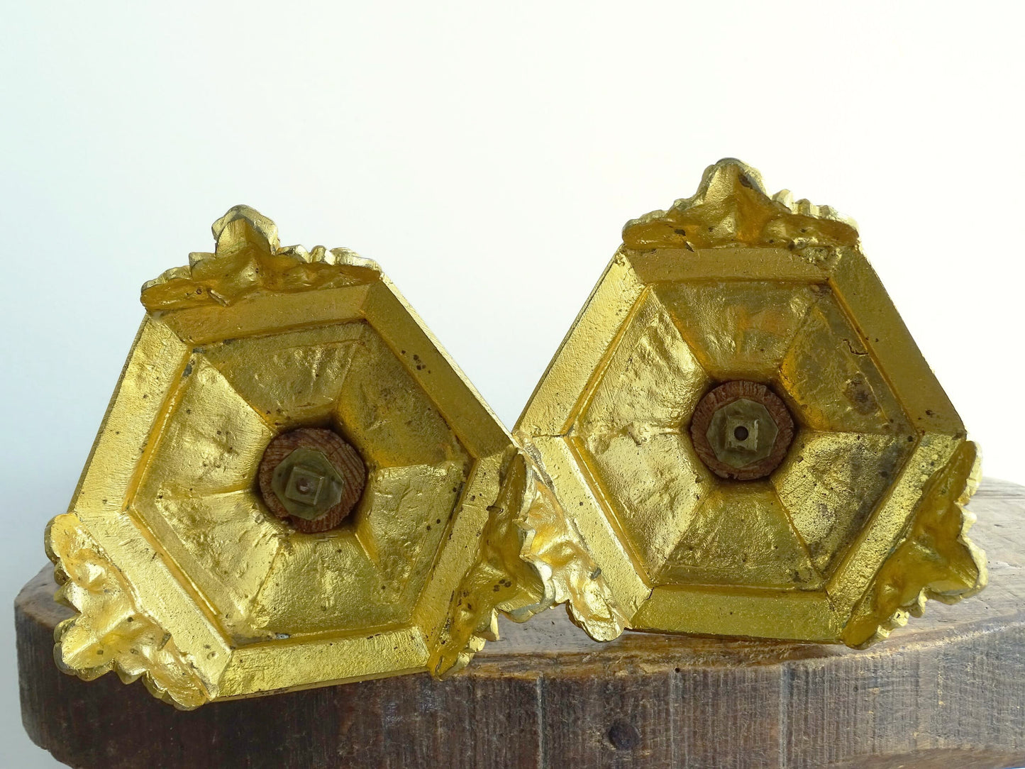 Antique French Ormolu Candlesticks from the 19th century, these antique candlesticks add a touch of French decor to your home. 