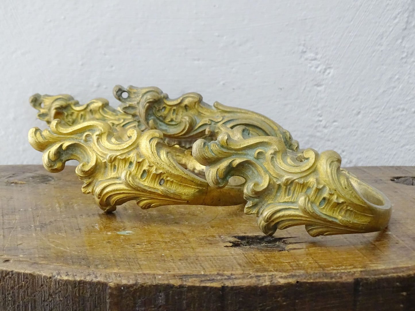 French antique gilt curtain tie backs