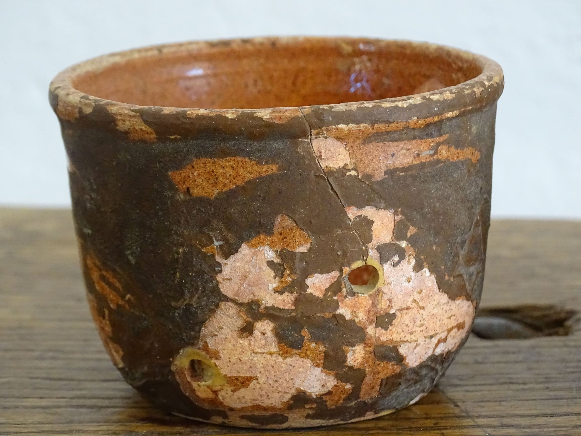 Two French Antique Terracotta Faisselles or Cheese Strainers