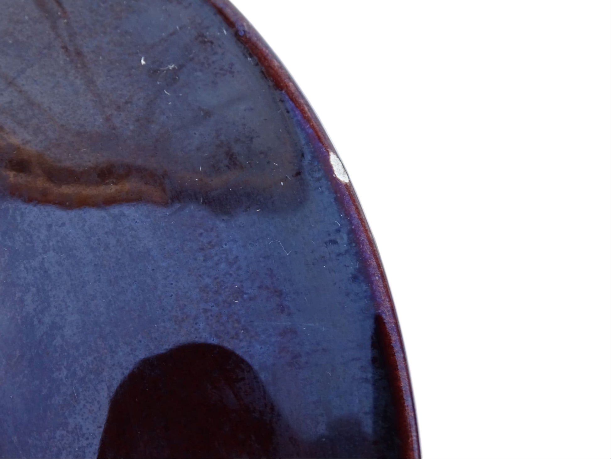 Set of four French vintage Vallauris ceramic oyster plates by Maruis Giuge with space for six oysters. They have a yellow and brown glaze.