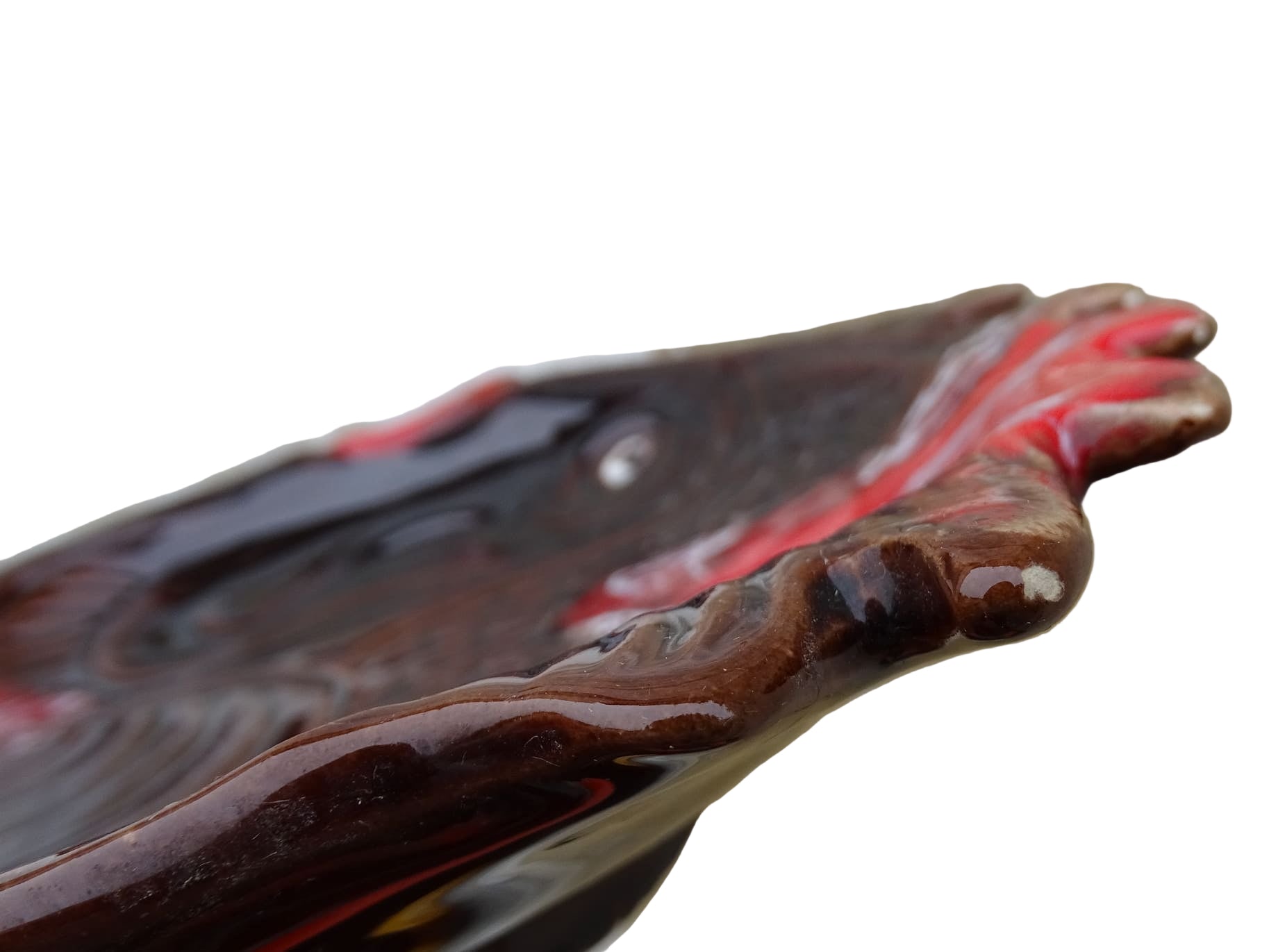 French vintage Vallauris pottery fish plate.