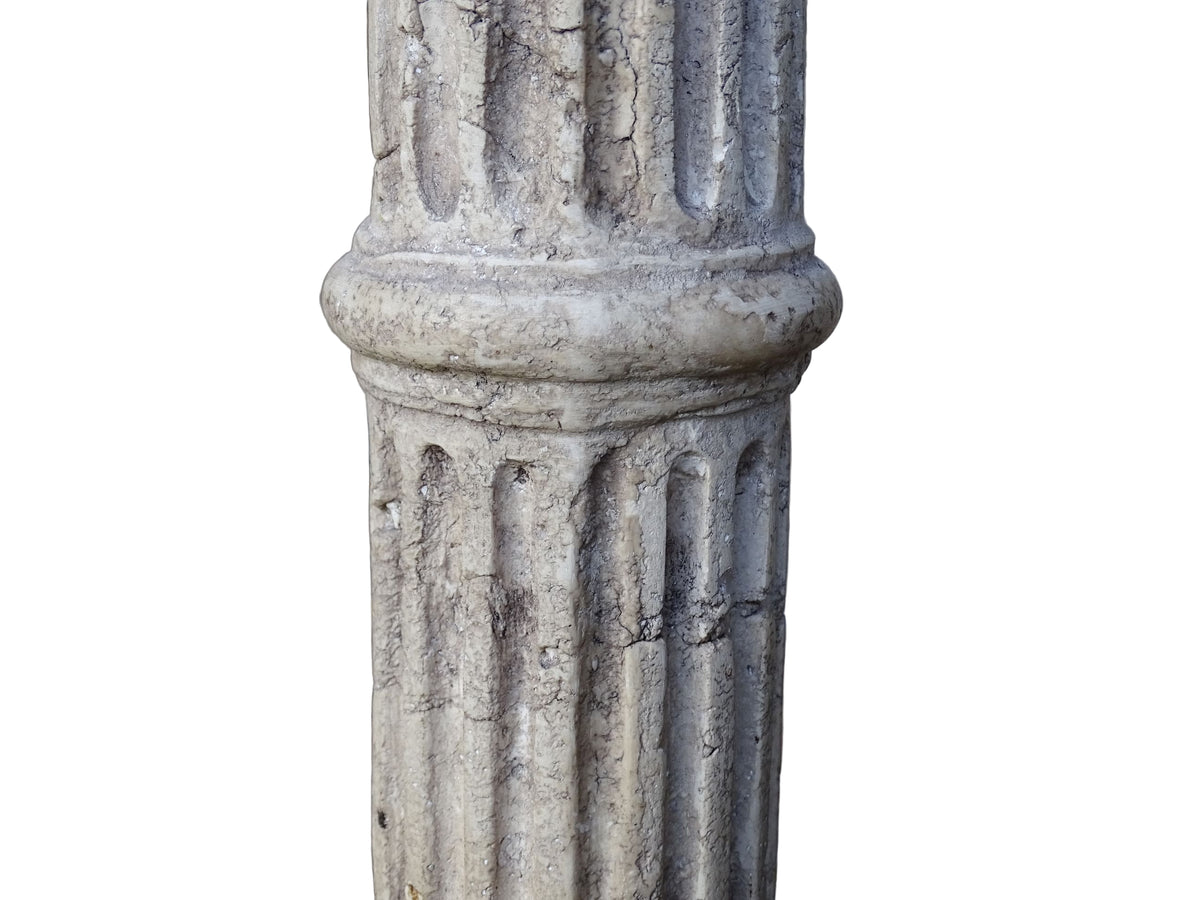 Vintage tall classical style corinthian column table lamp base with bronze effect finishing. 