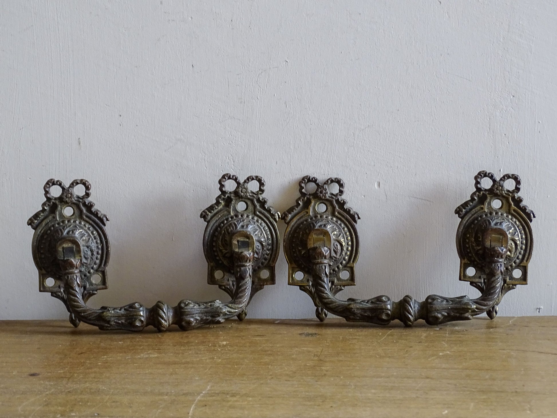 French antique bronze drawer pulls