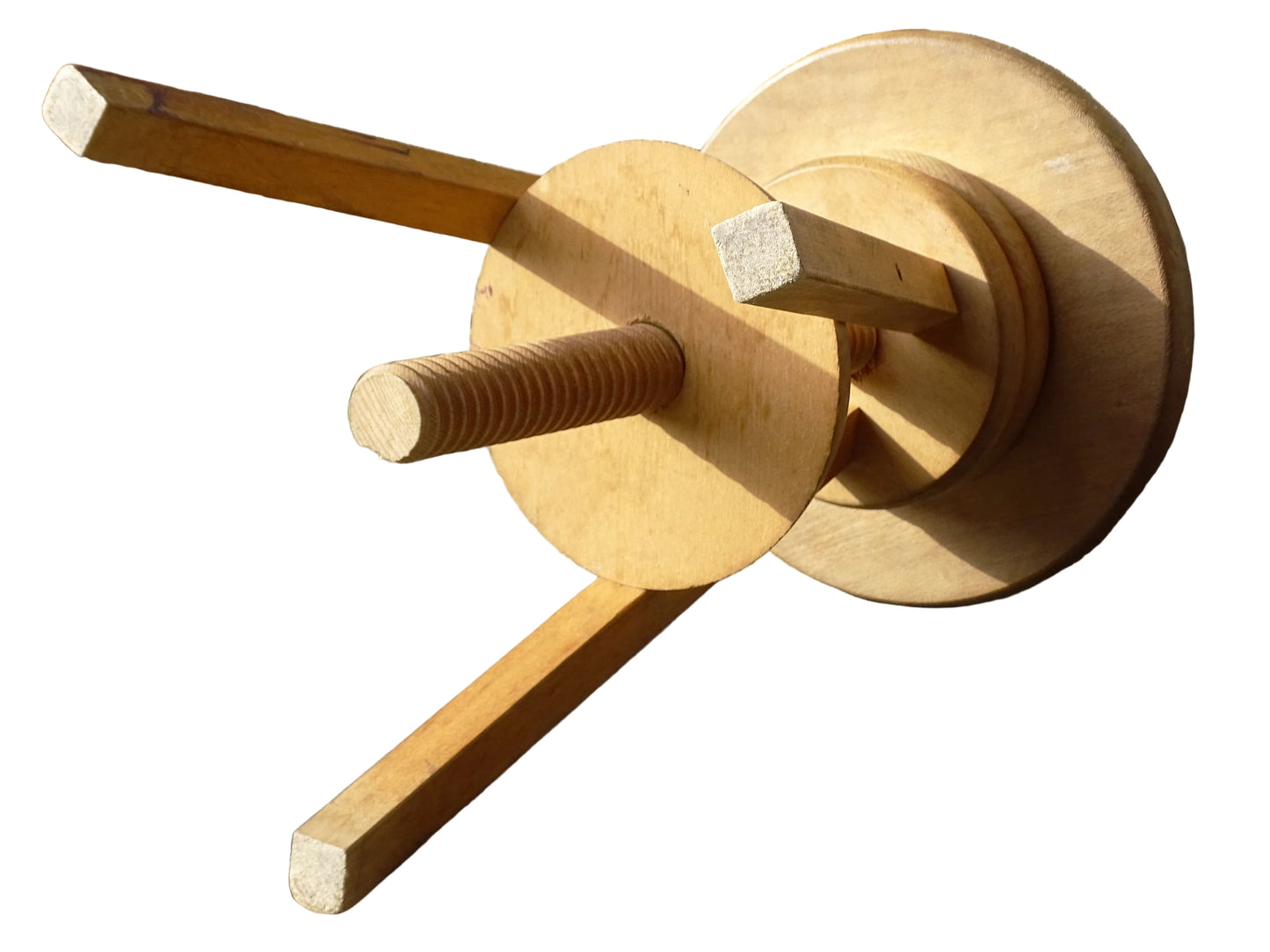 Vintage adjustable wooden stool, wood atelier stool. 