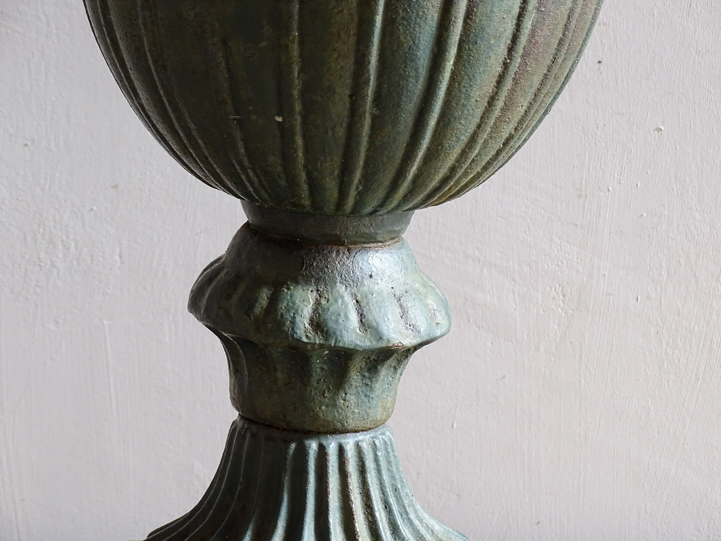 French antique garden planter urn with aged patina
