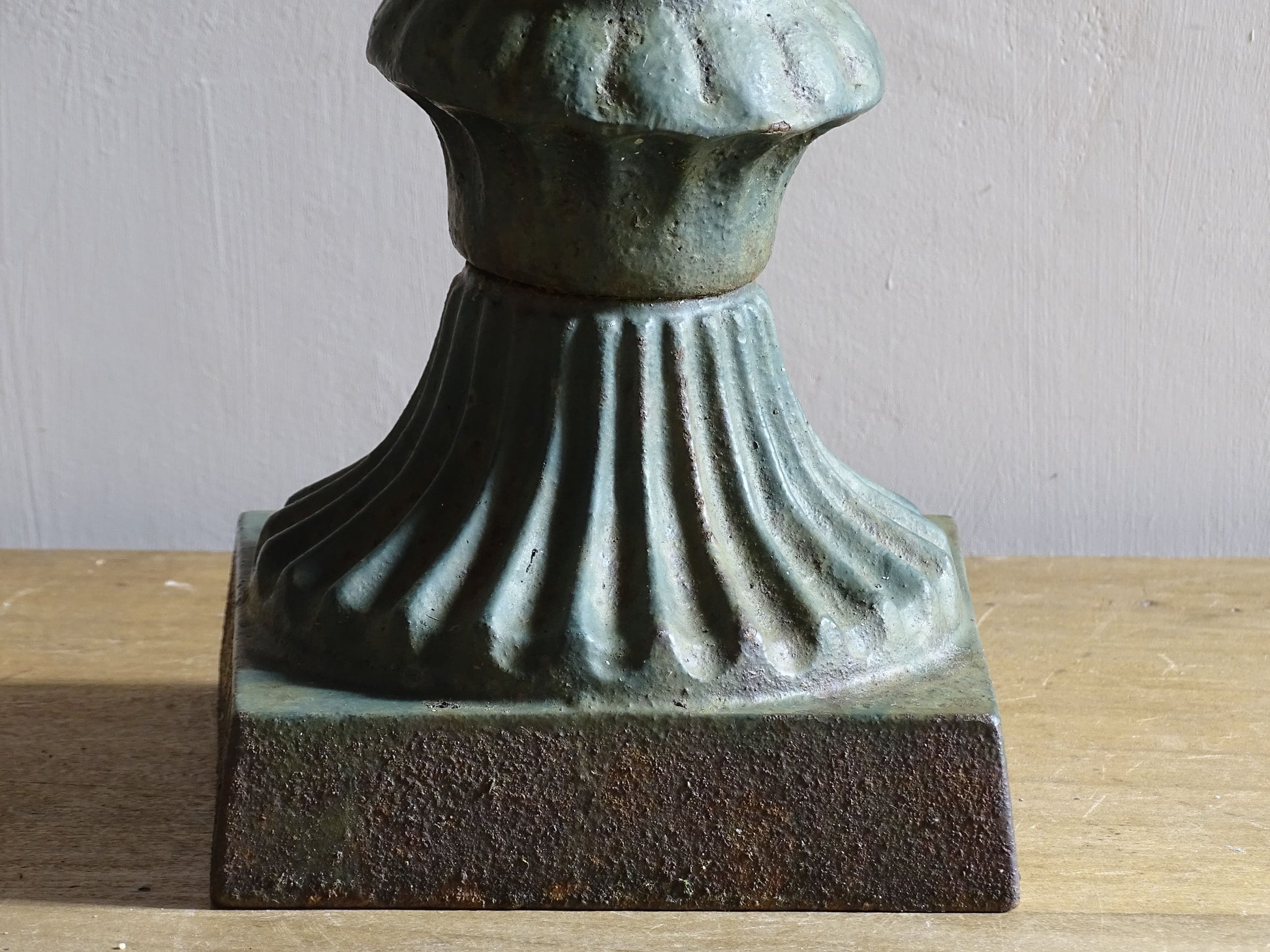 Antique French cast iron planter urn for garden display
