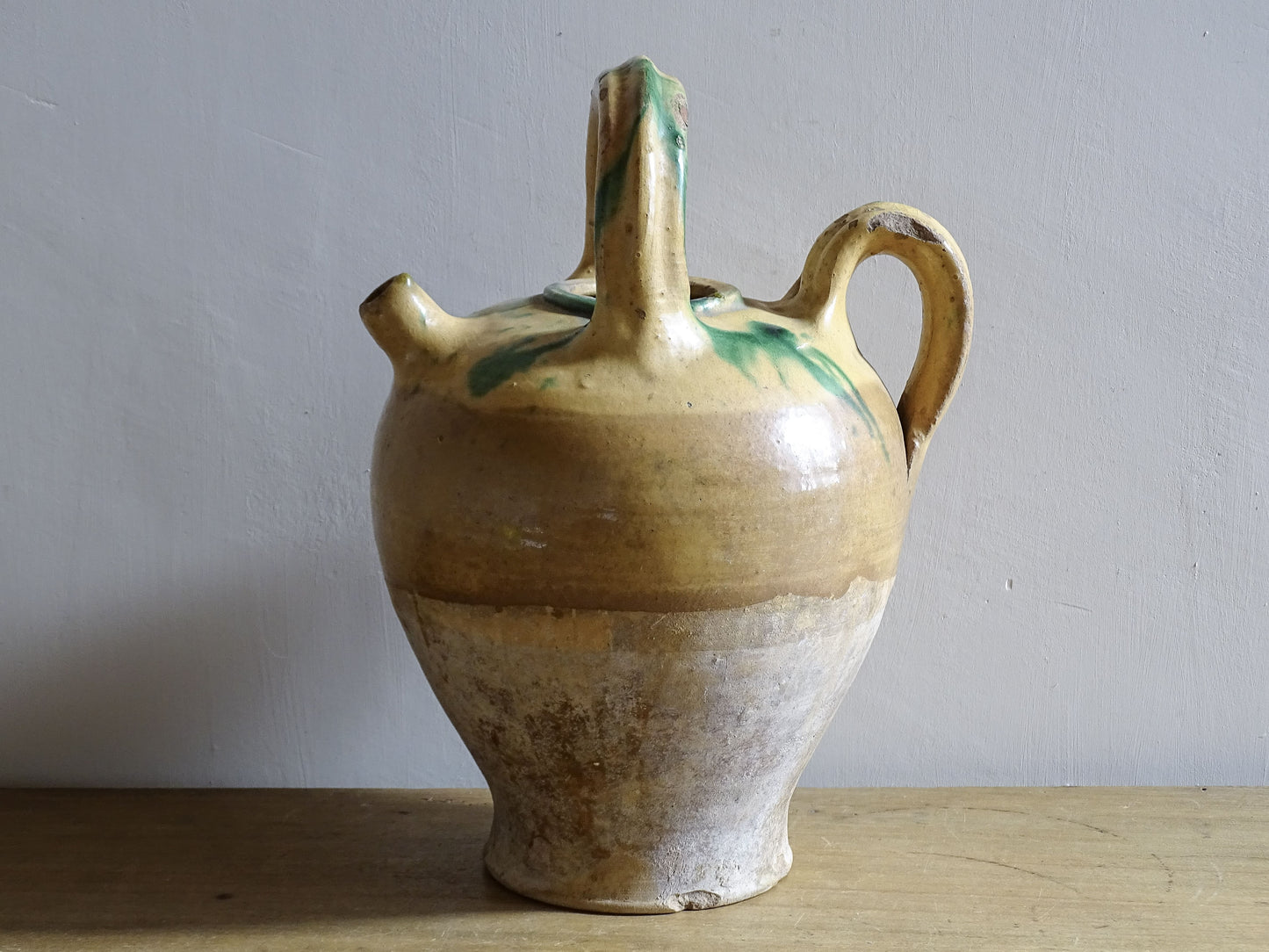 Traditional Provençal pottery gargoulette used for cooling water