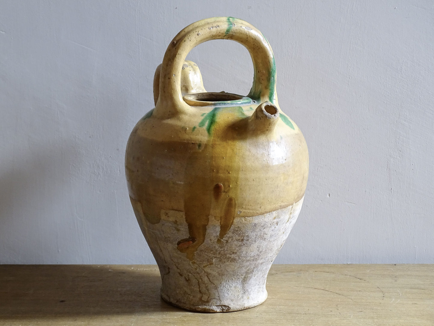 French antique water jug from Provence with pouring spout