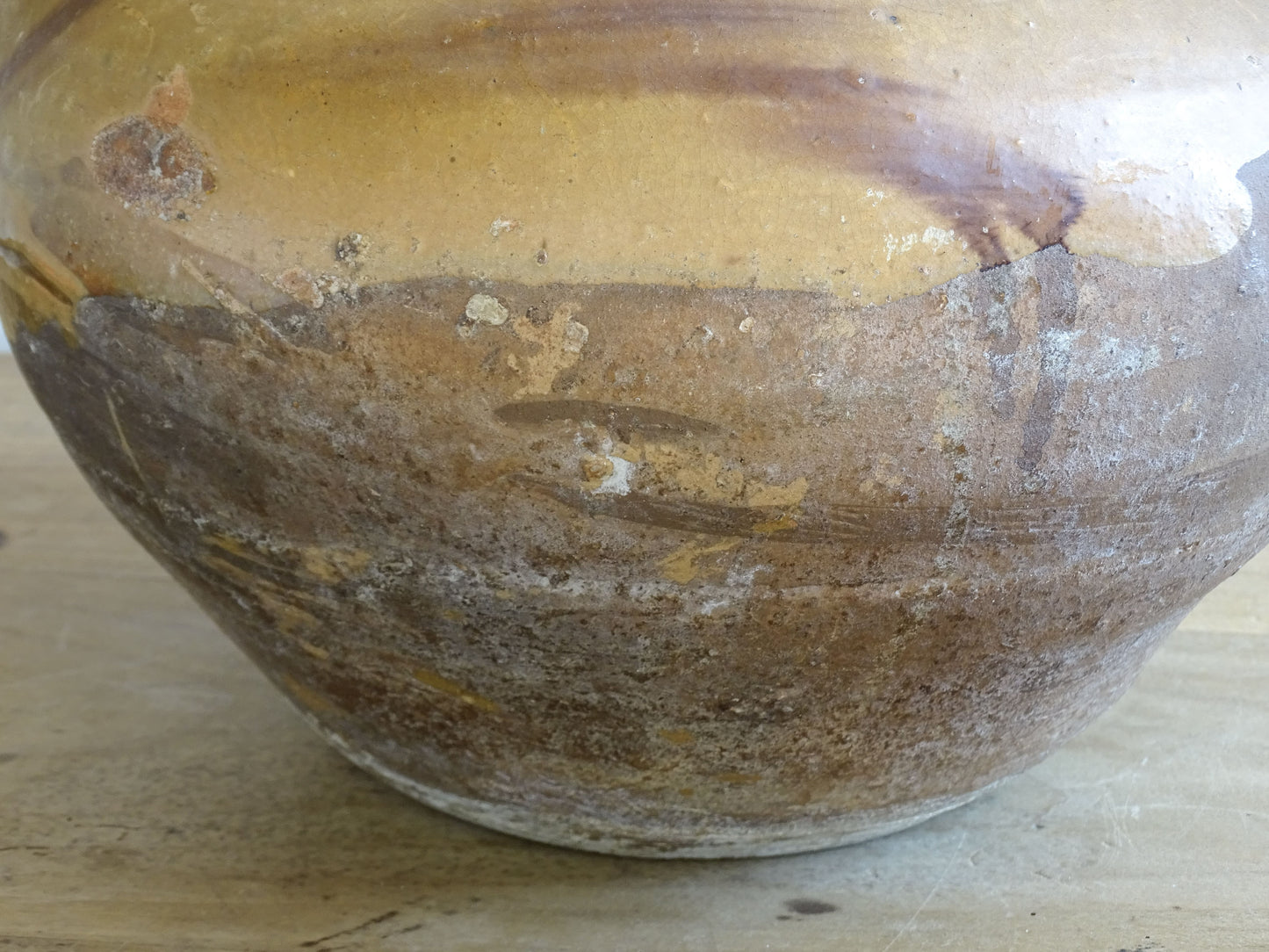 A beautiful French antique ceramic water jug or dourne from the South West region of France. This softly glazed, sculptural terracotta pot dates to the 1900,s.