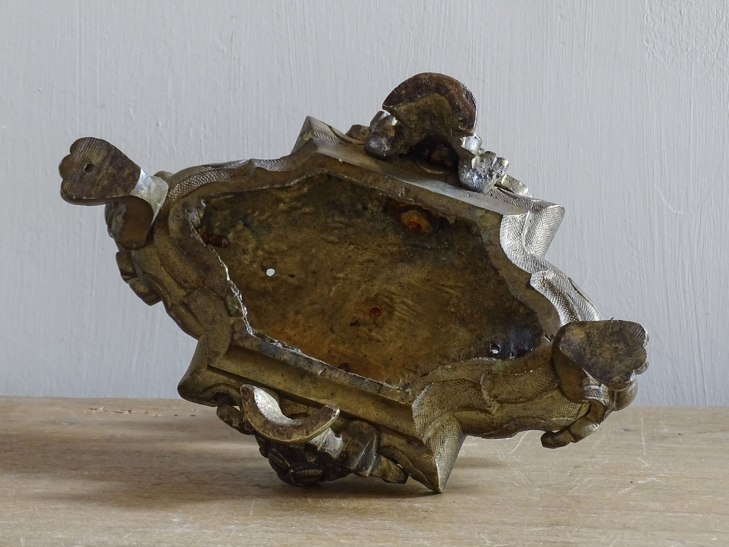 Napoleon III French Rococo Revival cast metal decorative object with candle socket