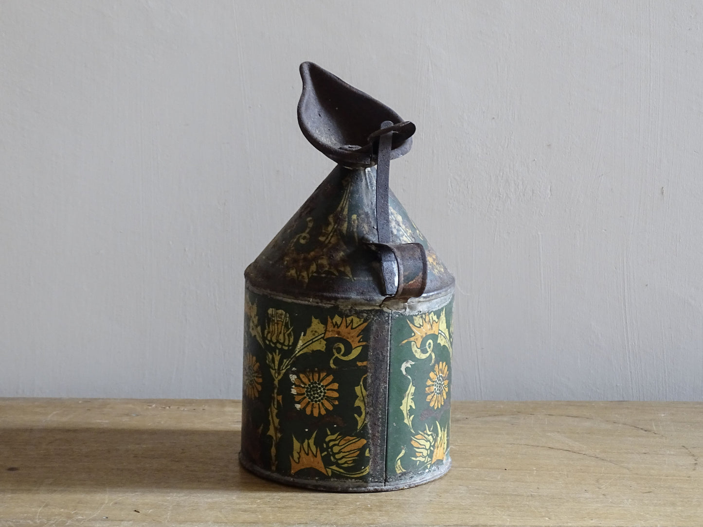 Antique French alcool à brûler pourer with floral Art Nouveau style motifs
