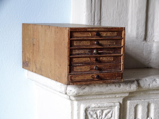 French antique wooden watchmaker's cabinet