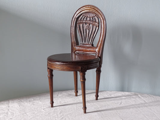 French antique miniature montgolfière balloon back chair