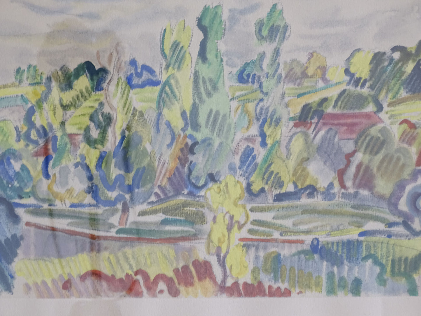 Edition number 146 of 200 on vintage French landscape lithograph