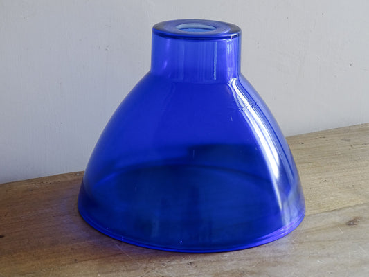 Mid Century Modern cobalt blue glass ceiling light shade