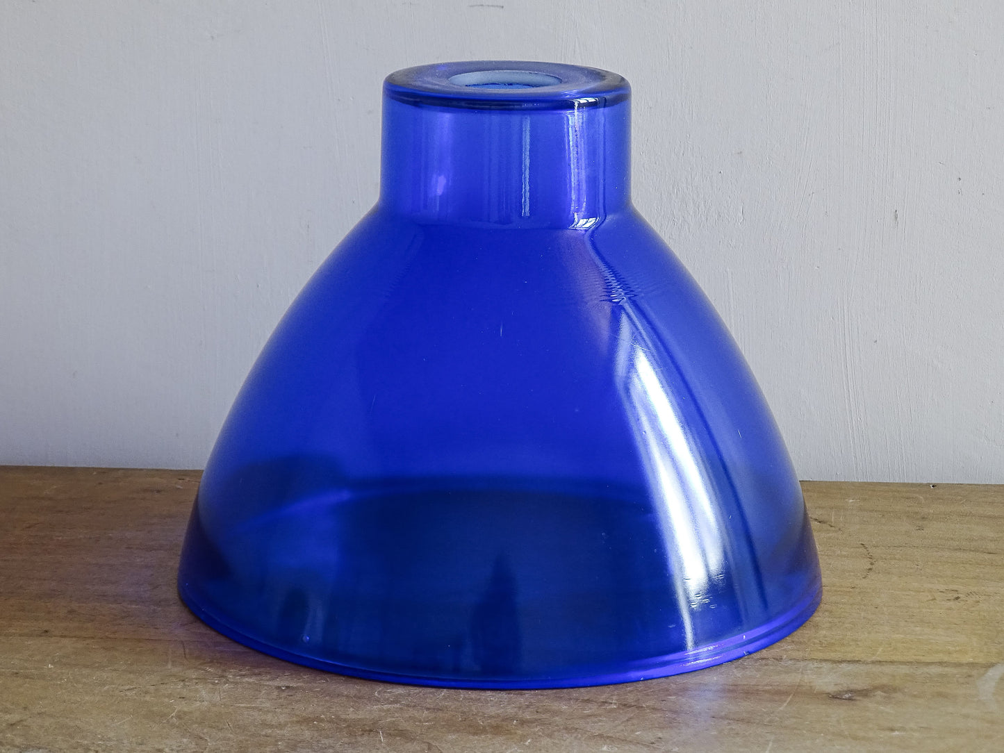 Decorative cobalt blue glass pendant shade