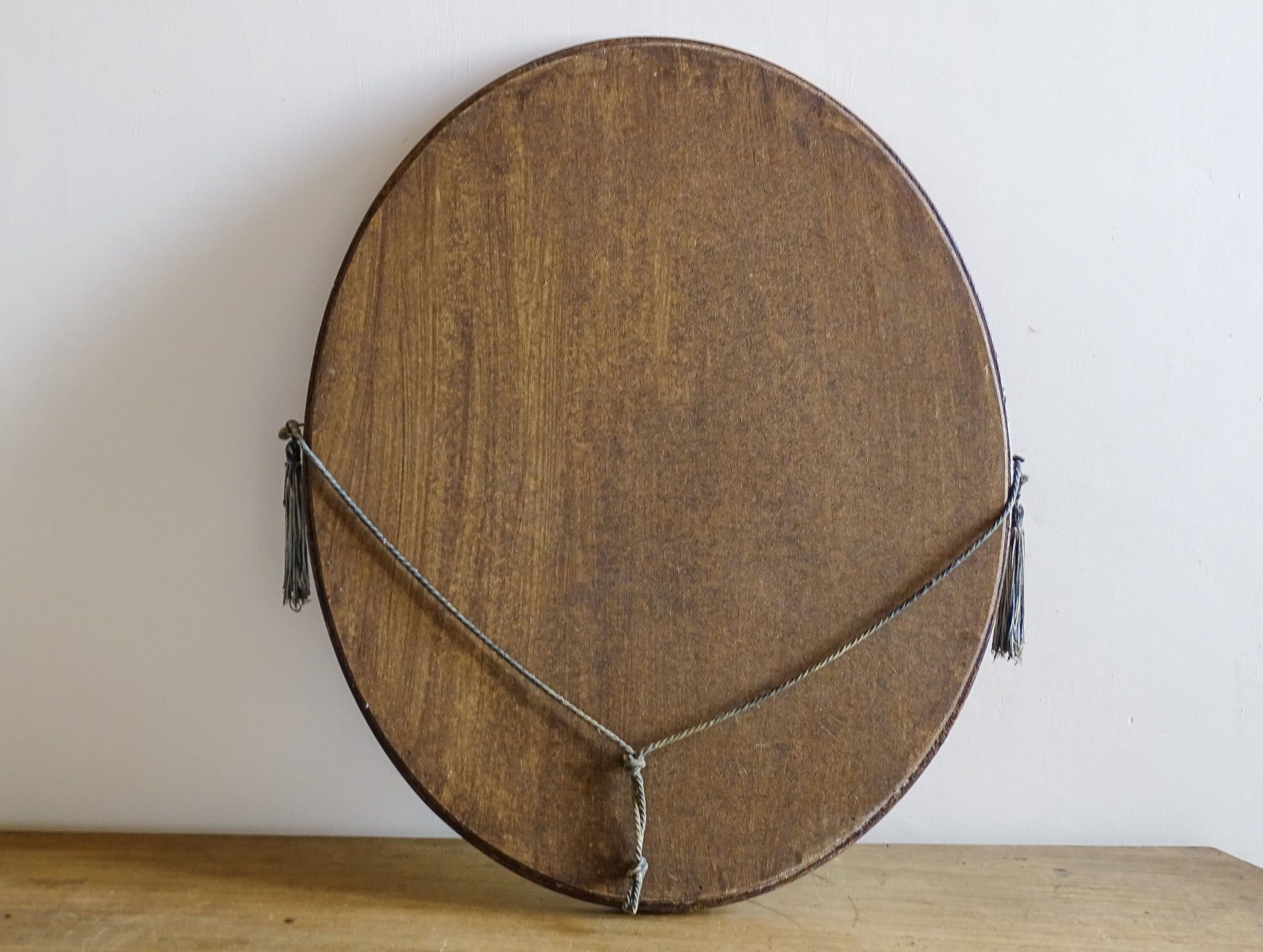 French vintage veneer mirror for hallway, bedroom or living room