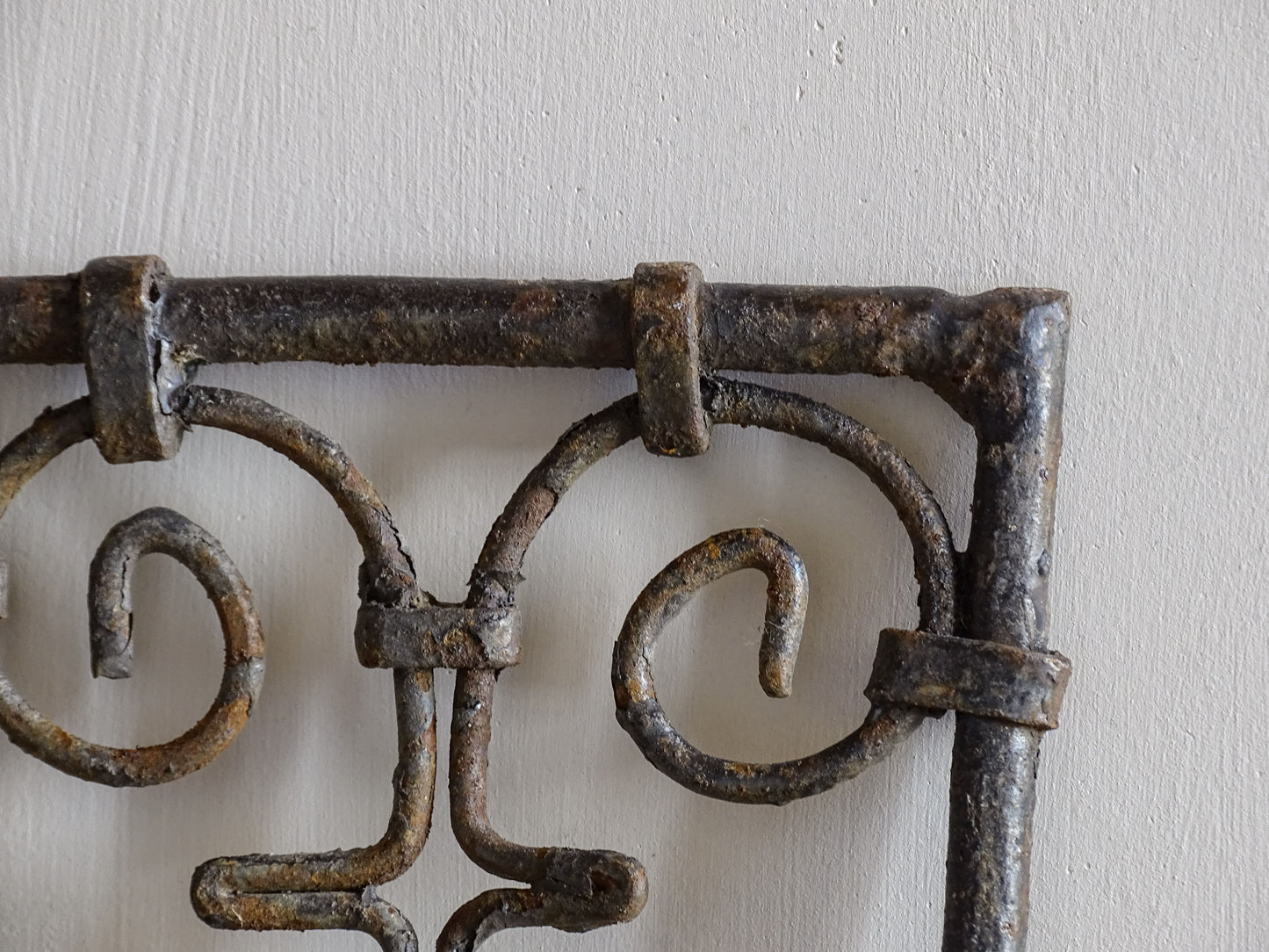Handcrafted iron mirror frame with traditional Moroccan styling