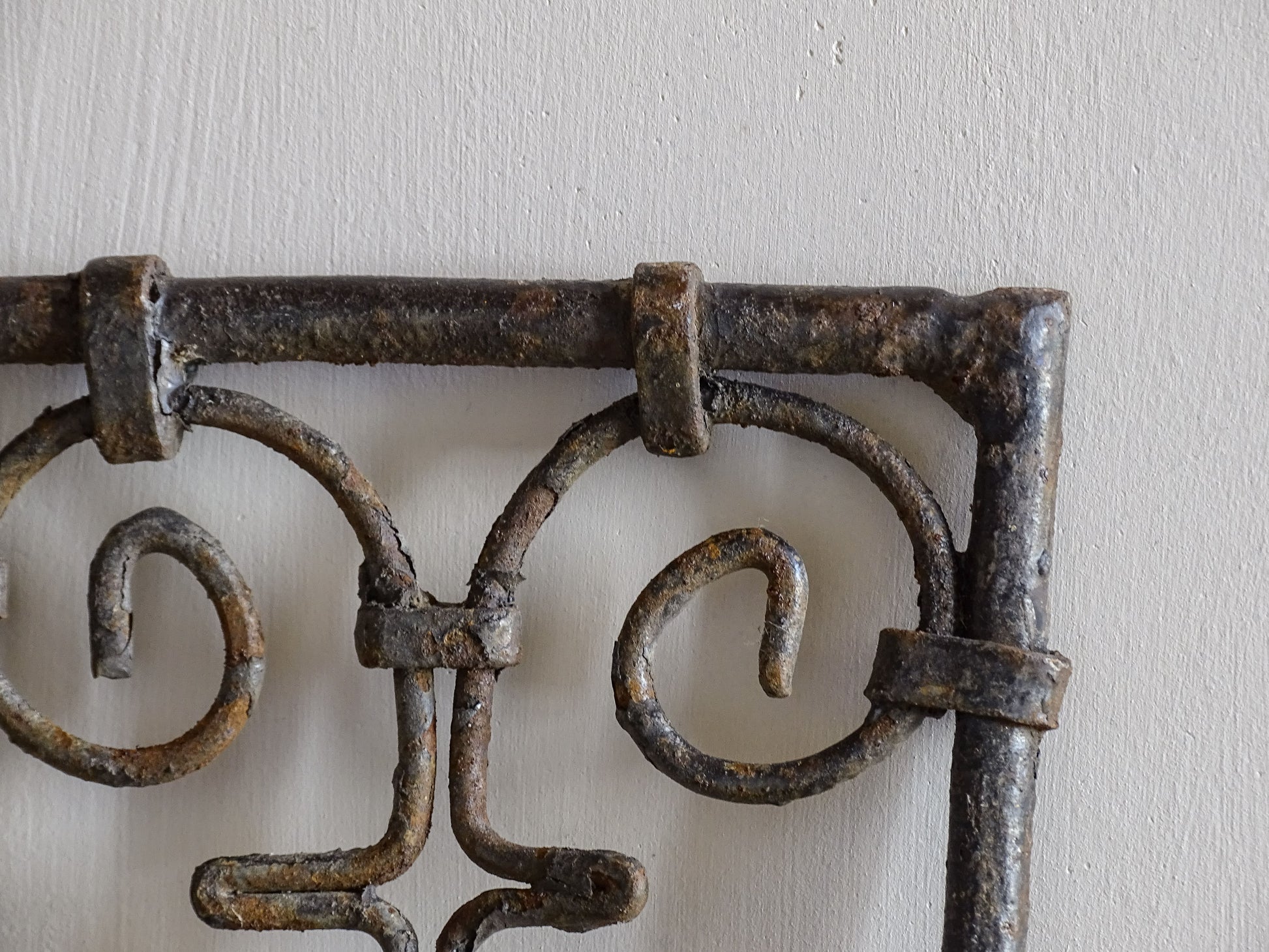 Handcrafted iron mirror frame with traditional Moroccan styling