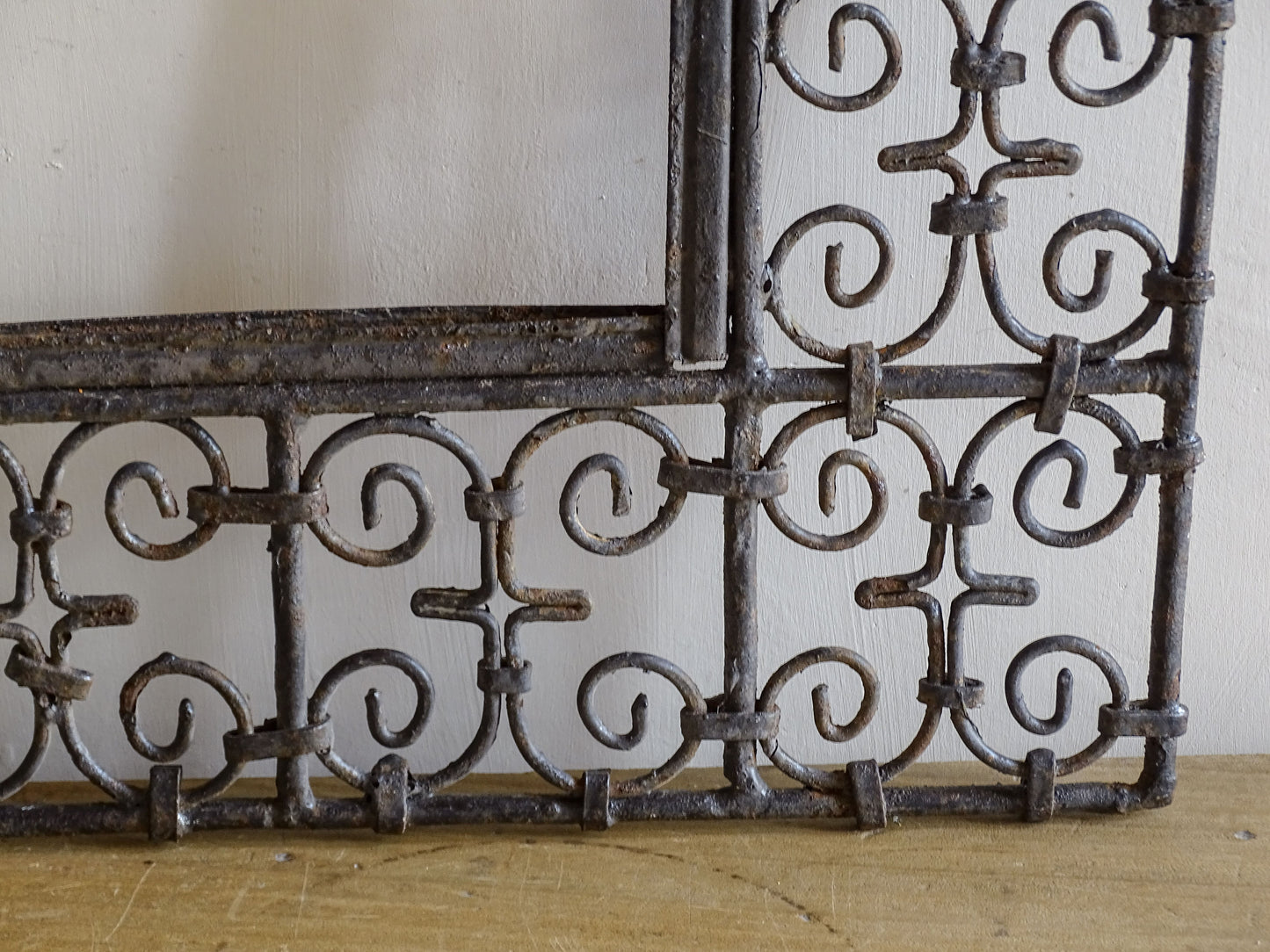 Vintage Moroccan decorative wrought iron mirror frame
