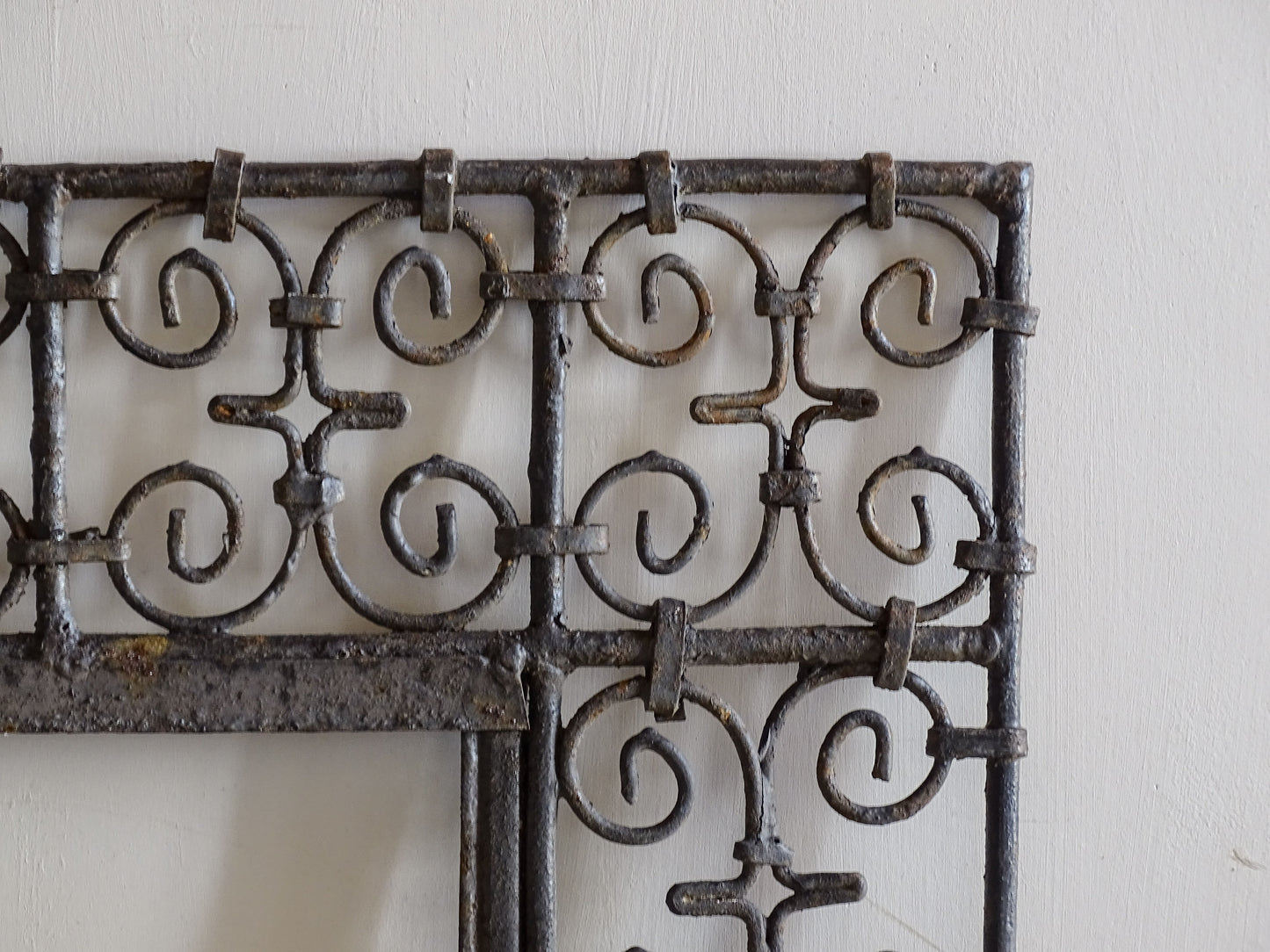 Vintage Handcrafted Wrought Iron Mirror Frame, Moroccan 19.9" x 15.6"