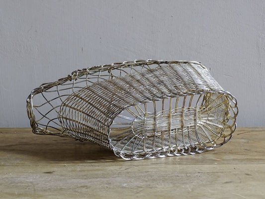 French Vintage Wine Basket with Handle
