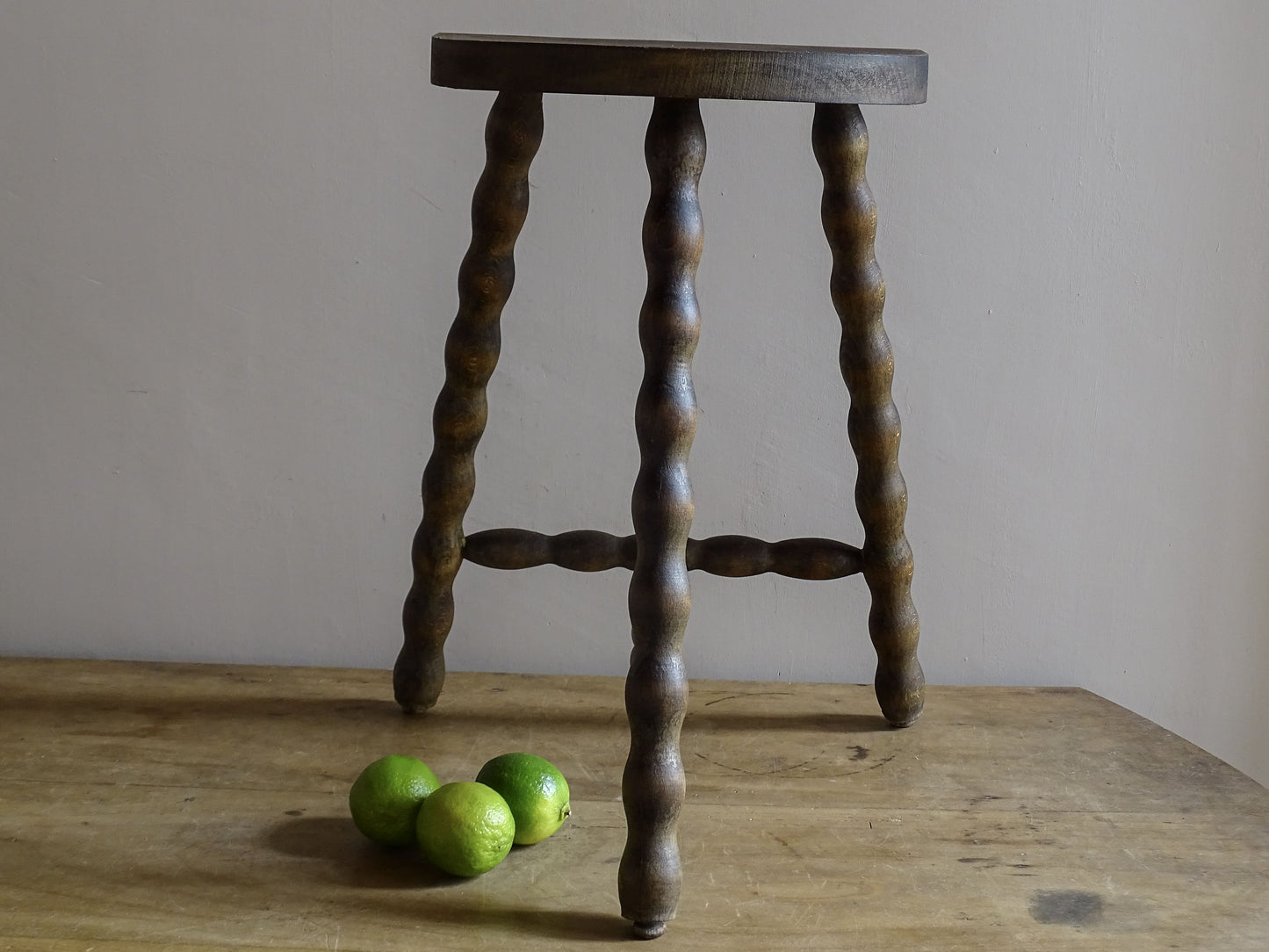 Decorative tripod stool for French country interiors