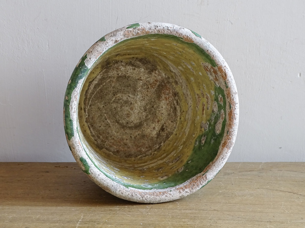 Unglazed base of 19th-century French earthenware pot