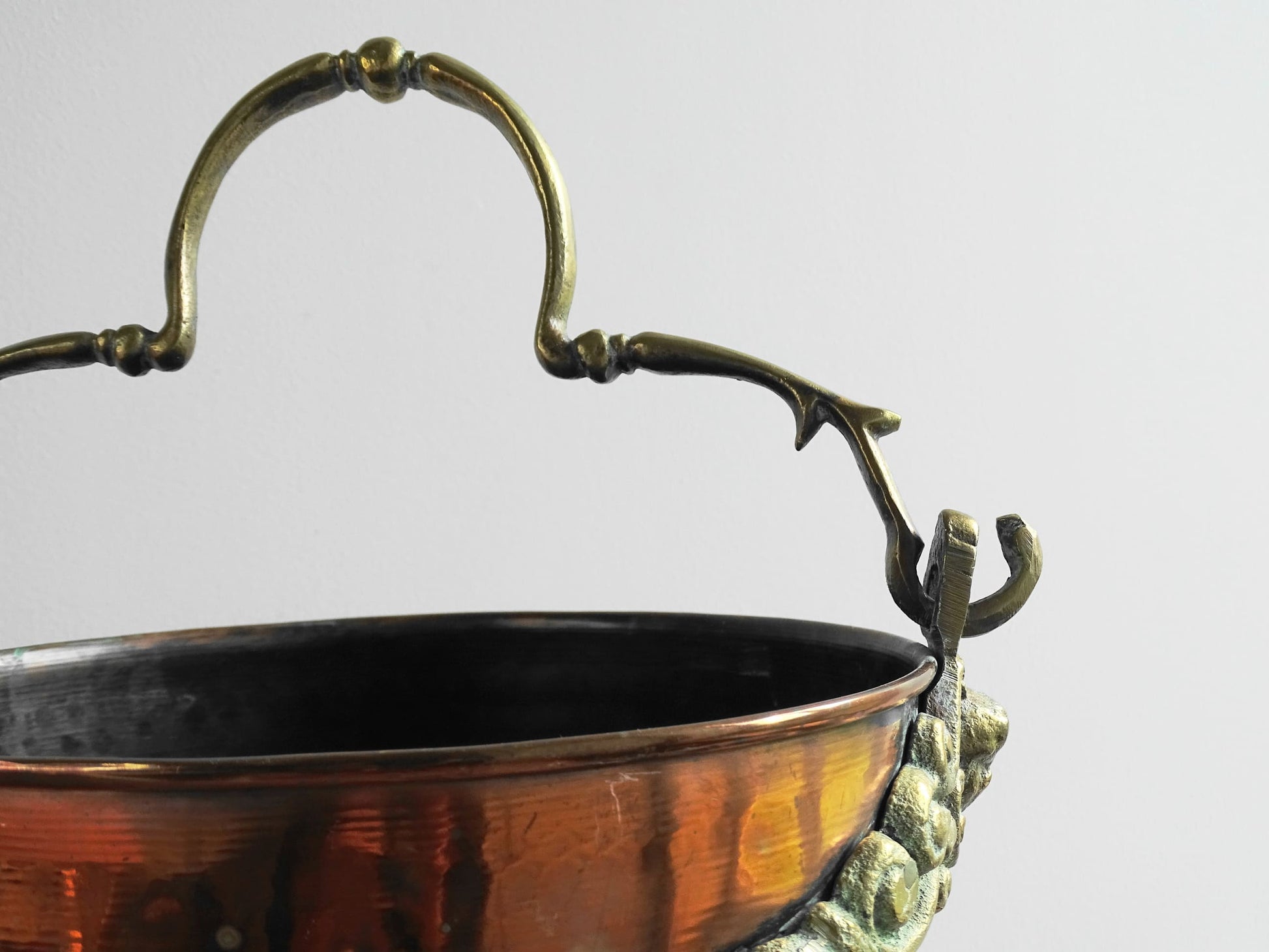 Antique Ornate French Copper and Brass Champagne Bucket