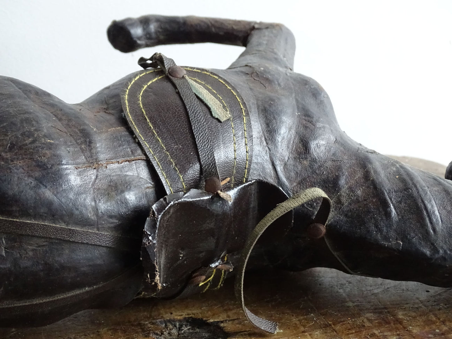 Antique Distressed Leather Horse Ornament