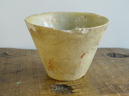 Antique Earthenware Resin Pot Bowl with Celadon Glaze