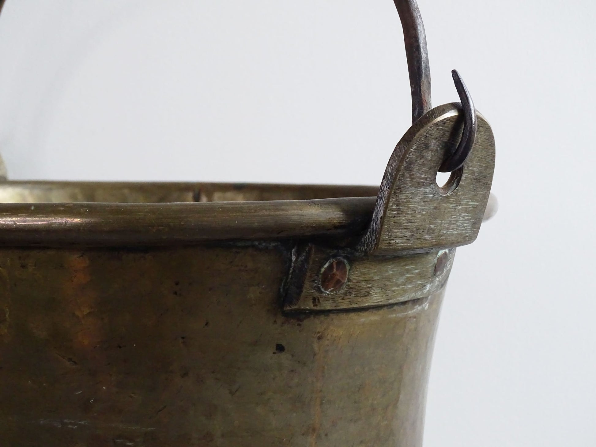 Antique French Brass Cauldron or Cooking Pot