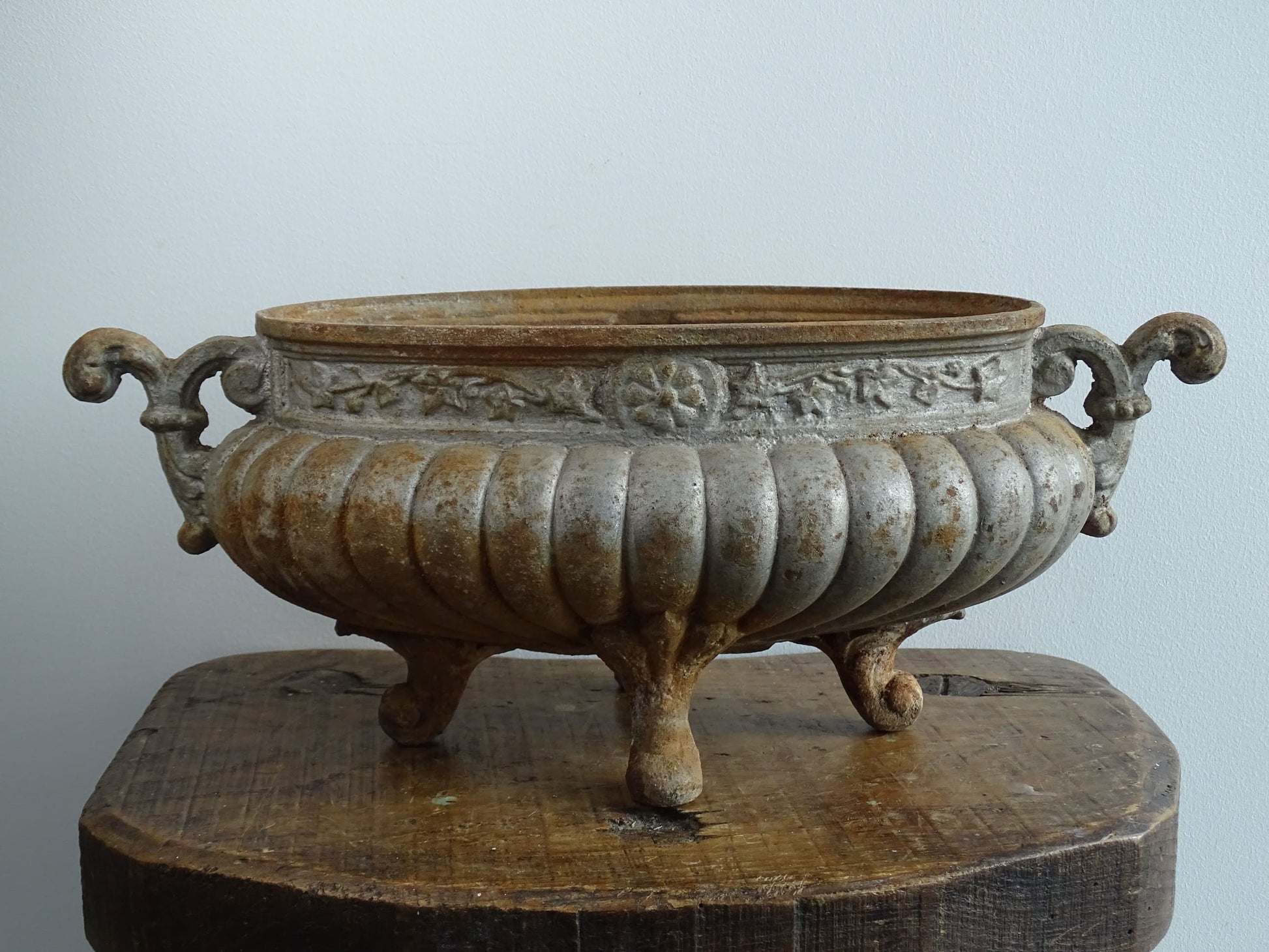 Antique French Cast Iron Jardiniere or Planter by Faure Revin