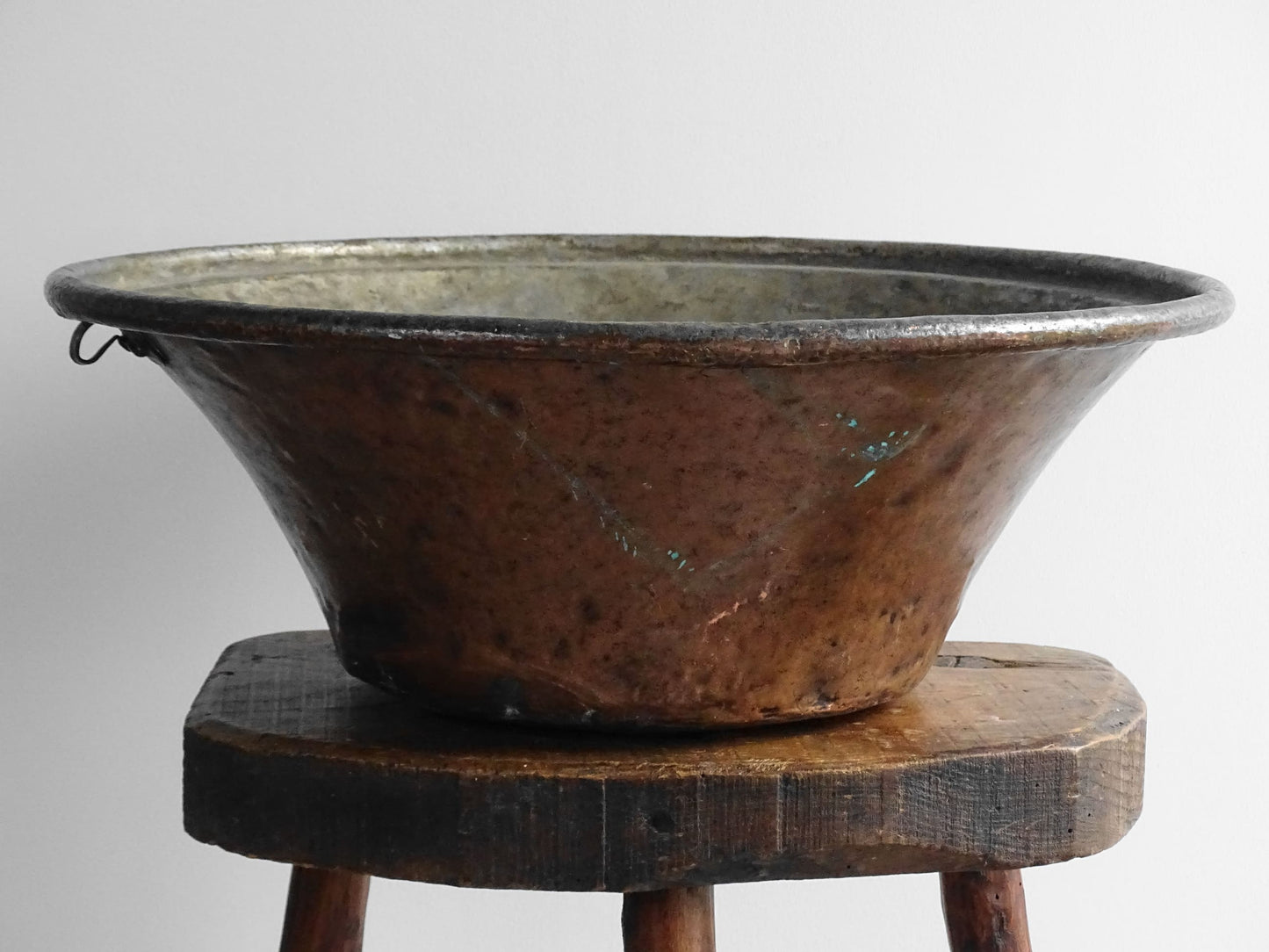 Large Antique French Copper Bowl