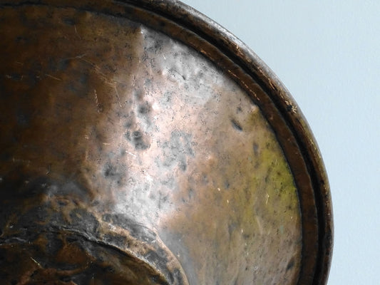 Large Antique French Copper Bowl