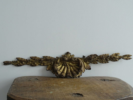 Antique French Gilt Bronze Furniture Pediment