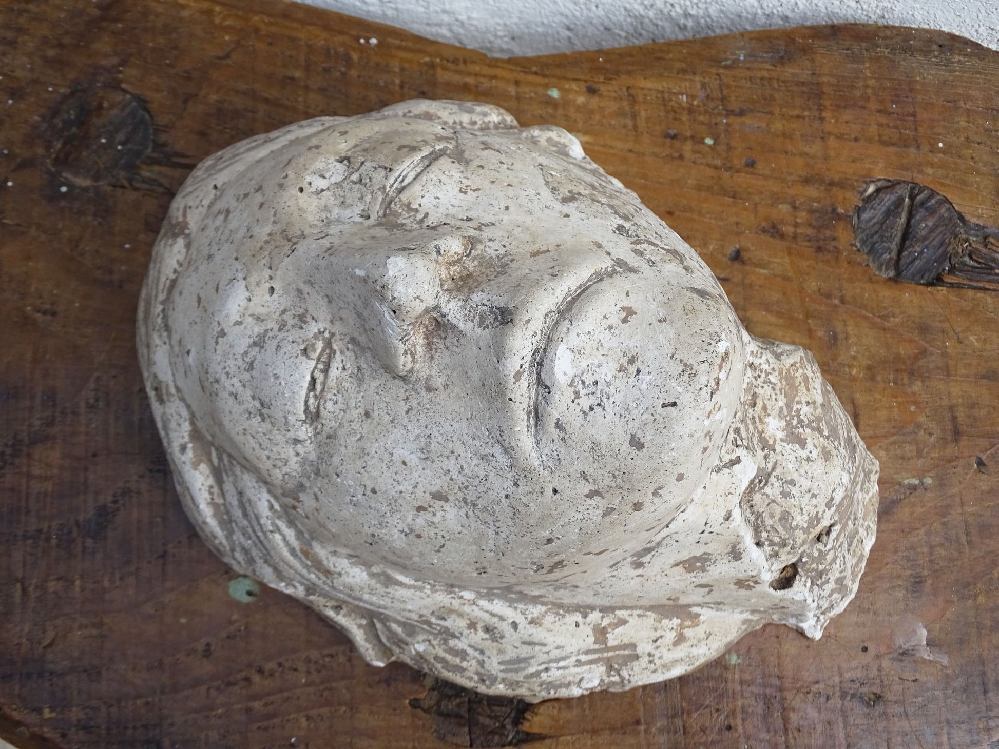 Antique French Plaster Head Sculpture