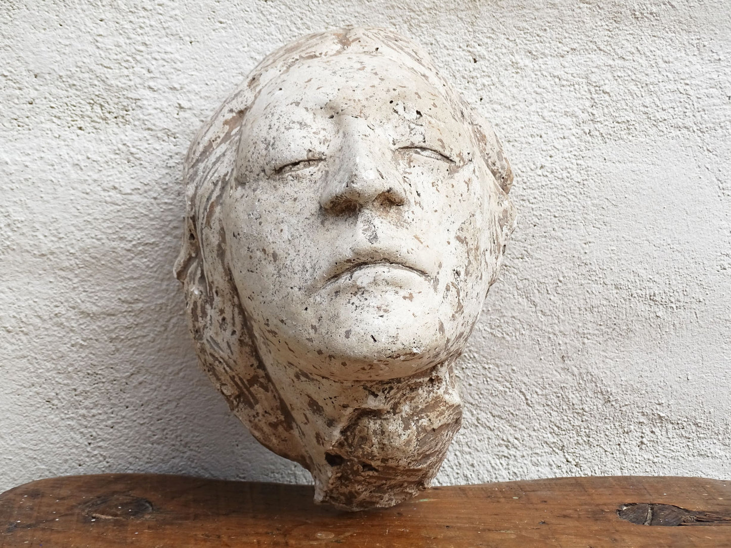 Antique French Plaster Head Sculpture