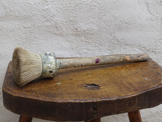 Antique French Round Paint Brush