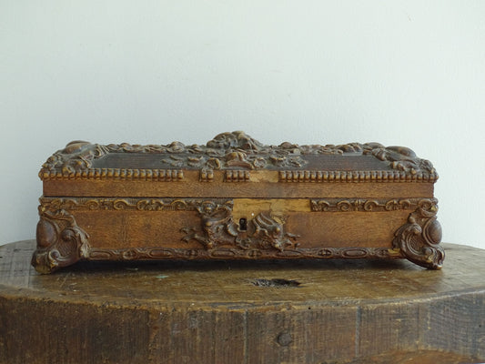 Antique French Walnut Glove Box