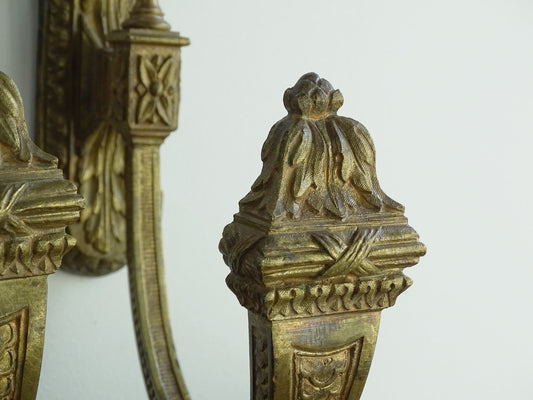 Large Pair of French Gilt Bronze Antique Curtain Hooks