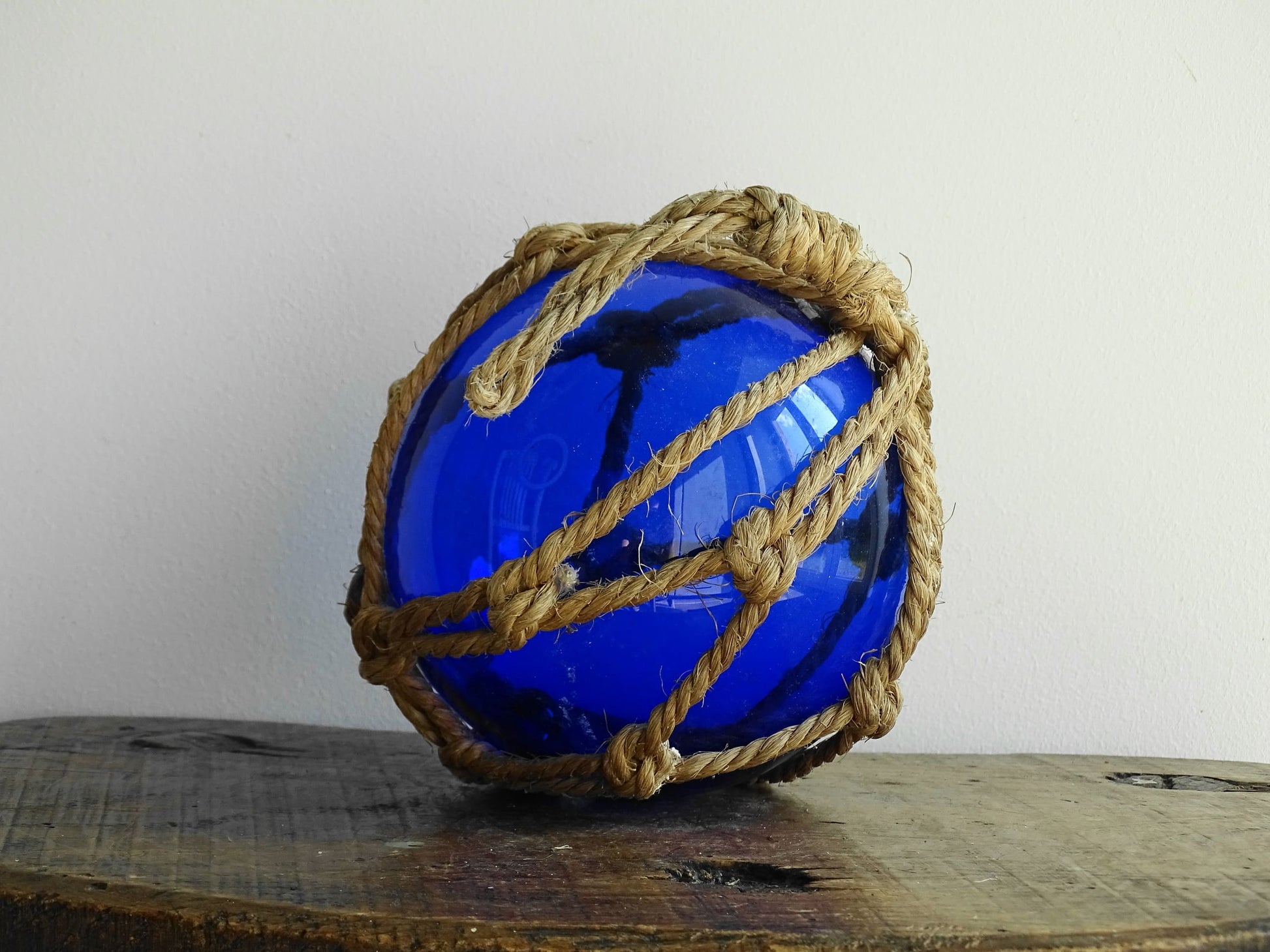 Vintage Blue Glass Buoy, Fishing Float