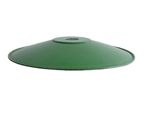 Vintage French Enamel Green Light Shade