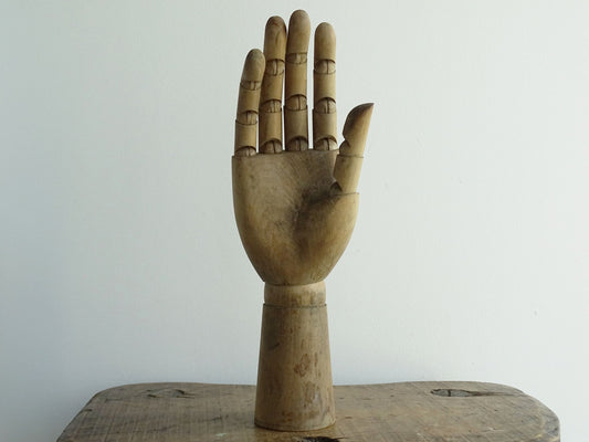 Vintage Wooden Articulated Hand for Artists, Hand Model